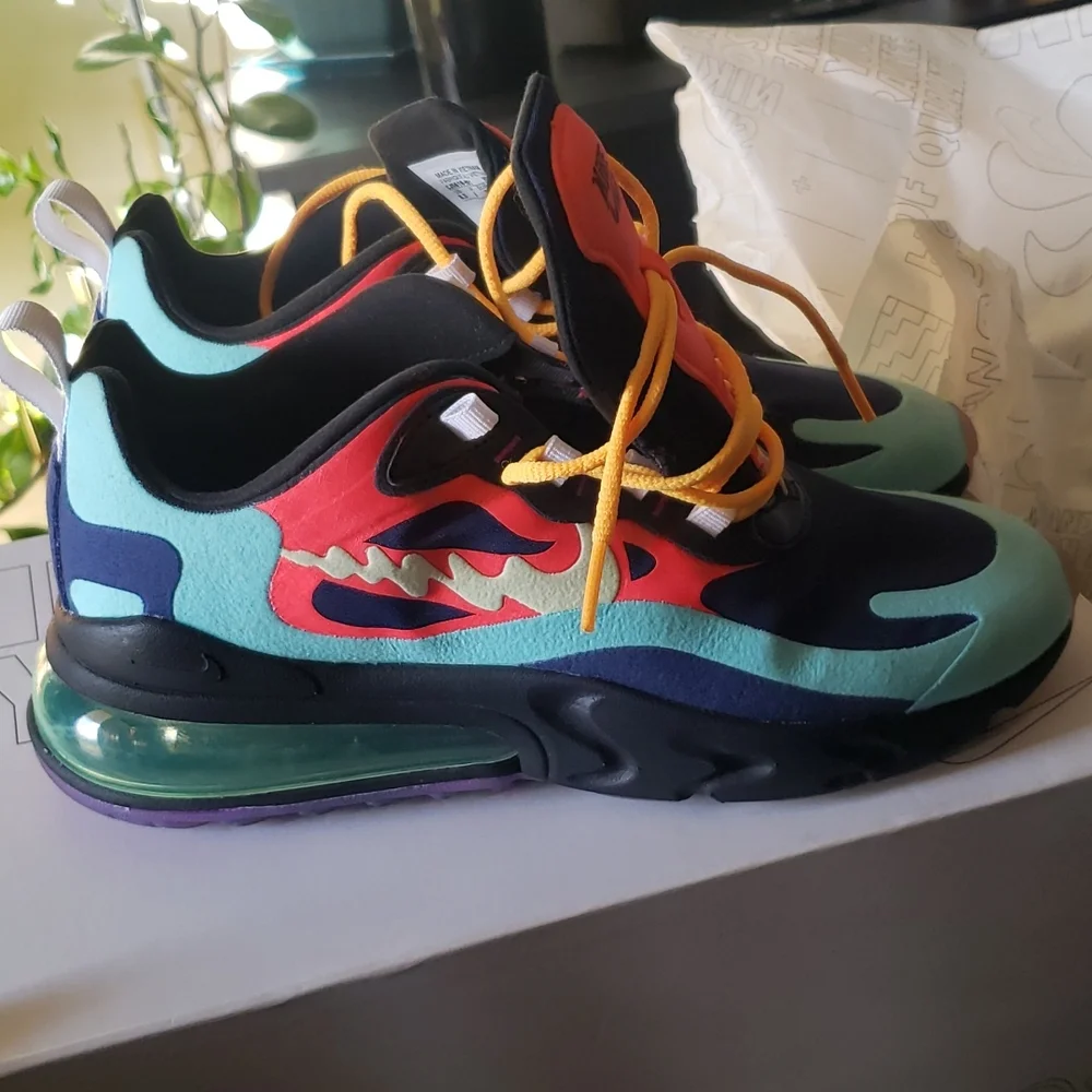 Nike Air Max 270 React Customized Sneakers Size 6.5 - Picture 4 of 14
